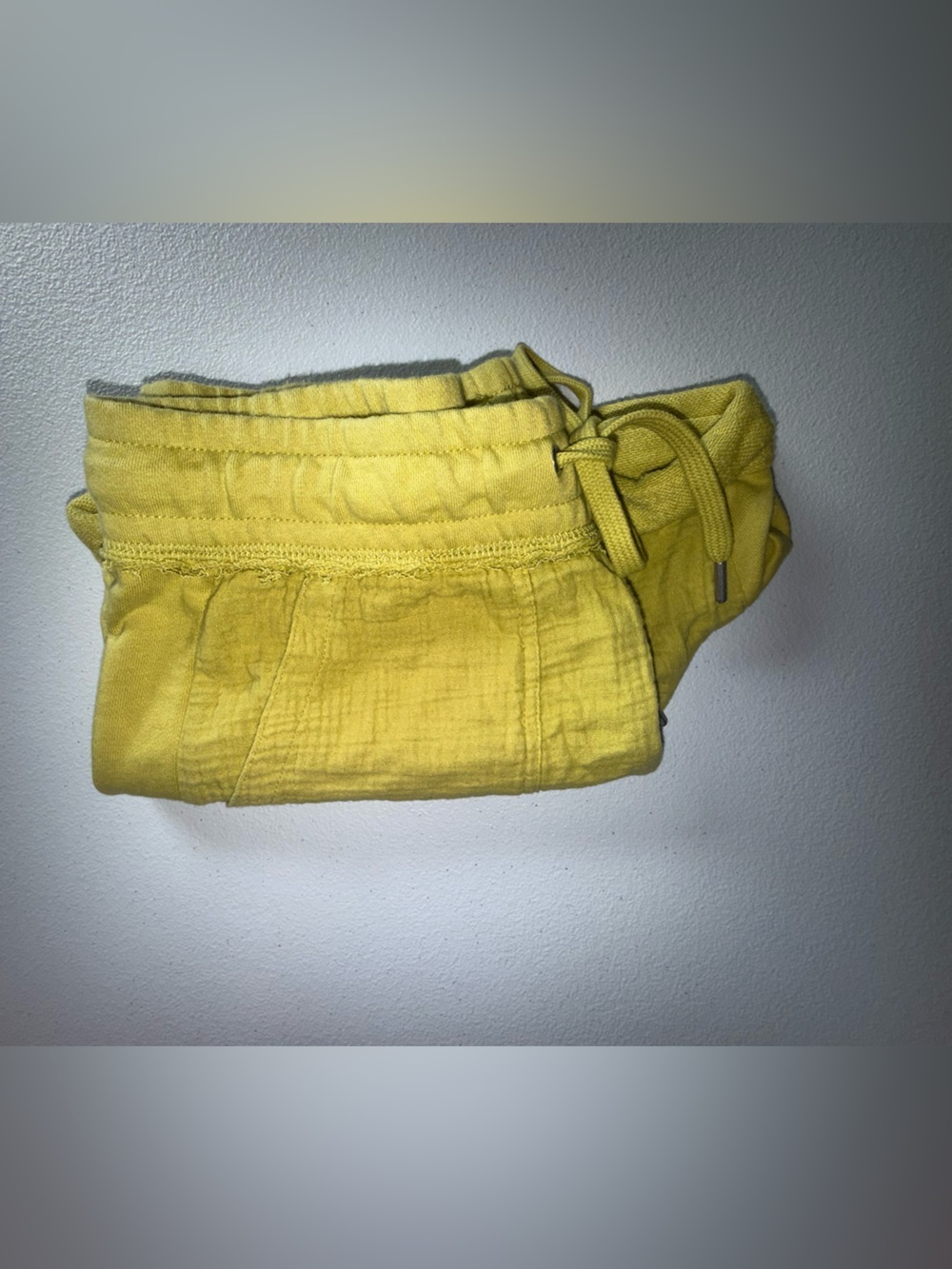 C&C California Cotton Gauze olive Lime Green Drawstring Shorts S resort comfy - Picture 2 of 11